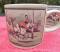 Set of 5 1970's POLO Ralph Lauren Mugs--Antique Polo Players Graphics--10oz Horsey Mugs