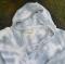 Vintage Abercrombie Fitch popover HOODIE-- SOFT Tie-dyed Sunburst V-Neck Cropd Womens M- Chest 46""