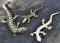 Vintage LOT of 3 GECKO LIZARD Pins Brooches--Nice Southwestern costume jewelry