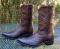 Vintage TEXAS Imperial USA Leather 10in Western BOOTS Pegged Soles- Classic Cowboy Snip Toes Mens 6D