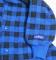 Vintage USA Osh Kosh B'Gosh LS Jumpsuit Coverall Blue & Black Checked fleece Baby 6-9mos