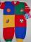 VINTAGE NOS Harlequin Knit Coverall Jumpsuit Designer Cynthia McKinney -Bright Colors Sports Motiffe  Boys 18mos