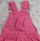 Vintage USA Union Made OshKosh B'Gosh Pink Jumper/Dress CORDUROY Bib Skirt Buckles-Shamrock Rivets Girl 4