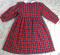 VINTAGE GYMBOREE LS Red Plaid Dress Embossed Scottie Dog Collar Girls Medium 5/6