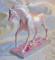 DIAMOND LIL~ 7" Hand Painted Pony Figurine Custom Pink Pearlescent Horse ~ Original 1st in a Series of famous Women~ COA American Artist