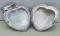 Vintage Sterling Silver Heart LOCKET PENDANT 12mm X12mm--Etched 925 Jewelry Scalloped Bale