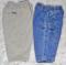 Vintage 2 Pairs Osh Kosh B'Gosh Pants Khackis--- Blue Denim Jeans/Dungarees Tapered Legs Baby 9-12 Mos