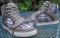 Penguin ORIGINAL Cool PLAID SNEAKERS Lace Up High-Top Shoes leather Accents Mens 8