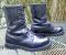 Vintage 1993 USA Military Issue Combat BOOTS Black Leather Insulated Speed laces 9 Reg~ Double H ?
