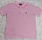 Vintage Ralph Lauren Short Sleeved POLO Shirt-Pink w/Navy striped All cotton Girl Top 6-6X
