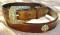 Vintage FOSSIL 1" Western Leather CONCHO BELT- Brown w Conchos-Ornate Silver Buckle size L 36