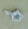 Sterling Silver 925 STAR Blue Topaz Pendant with CZ round stones (No chain)