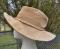 Vintage Banana Republic Suede KLONDIKE 49er Hat-- Floppy prospectors adventurers Western Tan Cap size Small-Medium