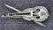 Vintage 60's Brooch-- 925 Sterling Silver CELLO BASS VIOLIN-Bow Pin Marcasite Faceted Stones
